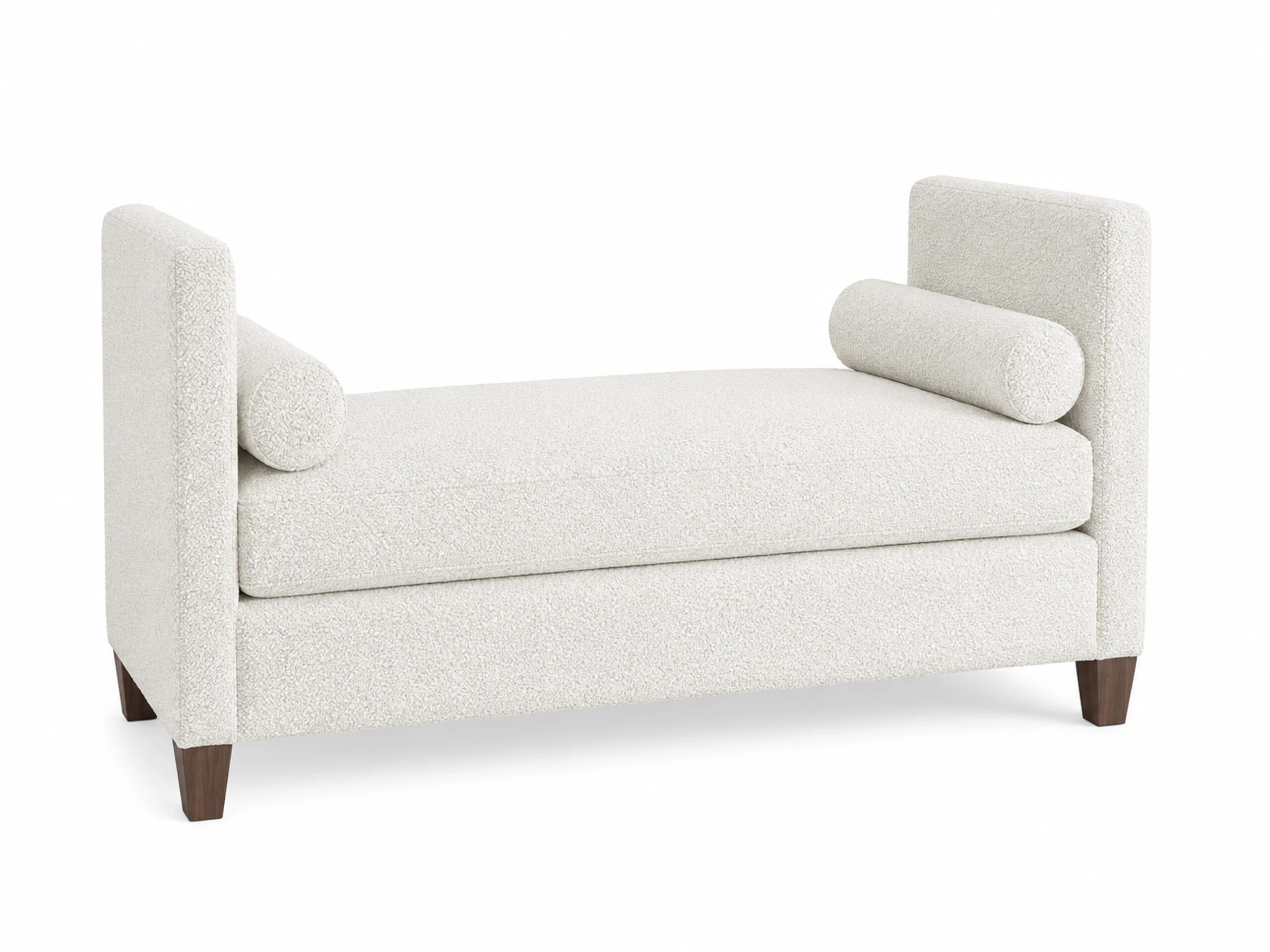 dde813f0c93fbe1ef188d90b29b62ea2 White Boucle' Uph Daybed - Image 1