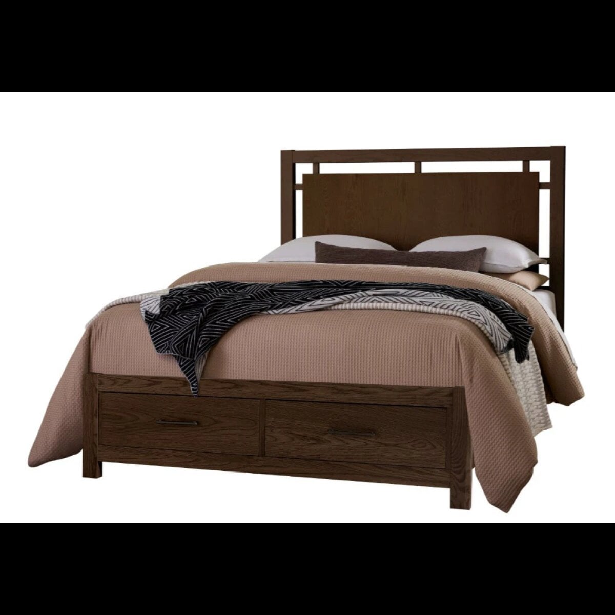 0346e9b5d58de6adc5d514e1d2658eca Lodge & Loft King Floating Panel Bed With Footboard Storage - 840-667-066B-502-666 - Image 1