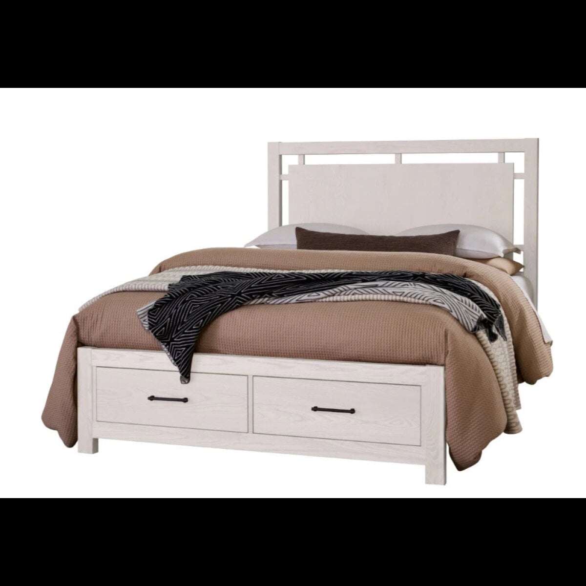 0e65ce45ed1ae668f44a2aac68f01955 Lodge & Loft King Floating Panel Bed With Footboard Storage - 844-667-066B-502-666 - Image 1