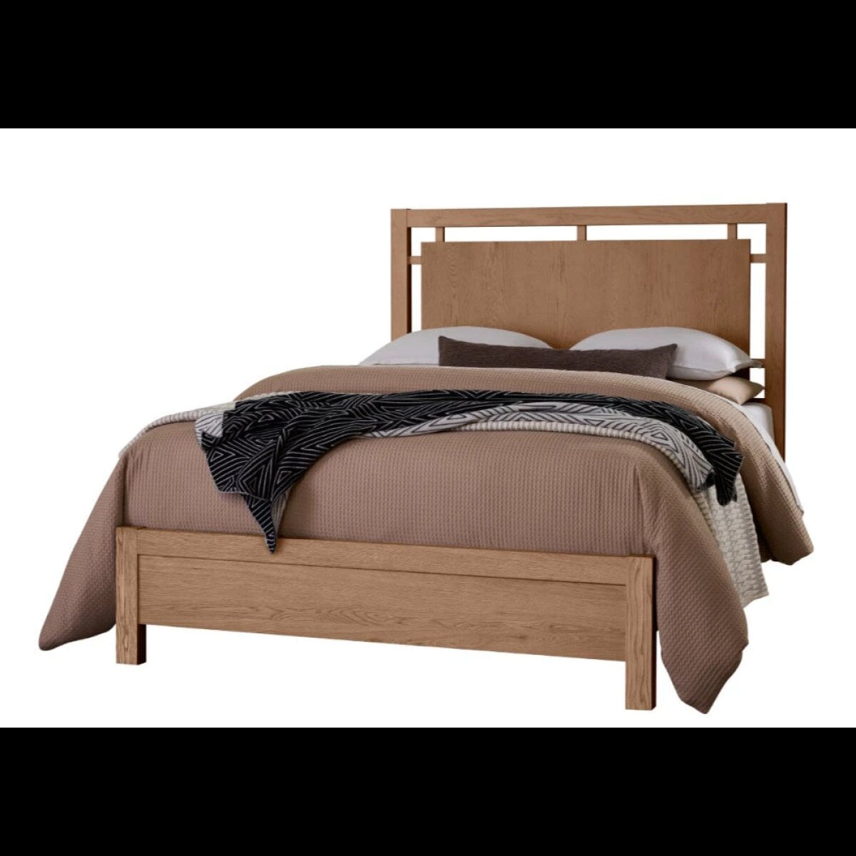 1dc56a4c8f22bd5c317a65f65dcd44ff Lodge & Loft King Floating Panel Bed - 842-667-766-922-MS1 - Image 1