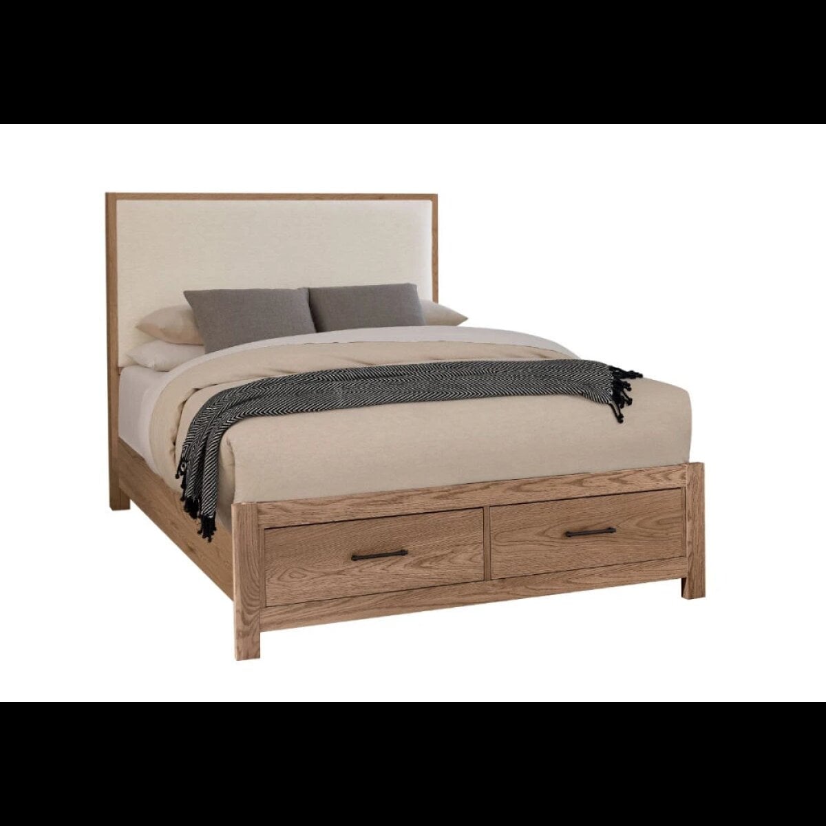 29576b4fc373765a7a8fd43f6e9a121c Lodge & Loft Queen Upholstered Storage Bed - Ivory Cream - 842-551I-050B-502-555 - Image 1