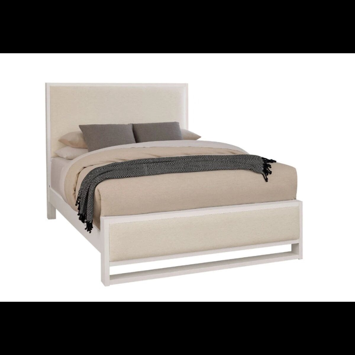 466967ebf46d19164400558395ae3a72 Lodge & Loft California King Upholstered Bed - Ivory Cream - 844-661I-166I-944-MS1 - Image 1