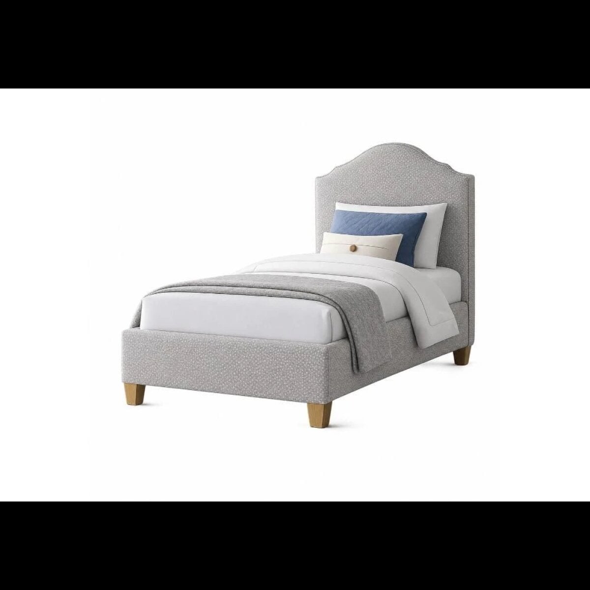 487c0d3e52321b01e18be8c1022c09ce Tide & Timber Grey Antelope Twin Upholstered Bed - 830/831/833/834/835-331G - Image 1