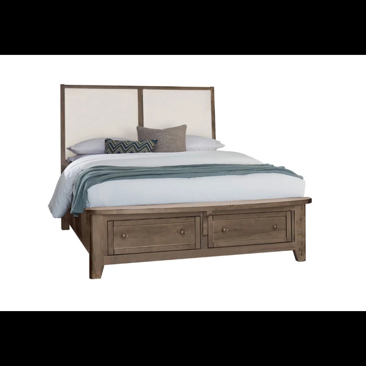 52ea2803ff4d7c4e9ccf468658f5e25e Woodbridge King Upholstered Bed With Storage -white - 820-661-061-066B-502-666 - Image 1