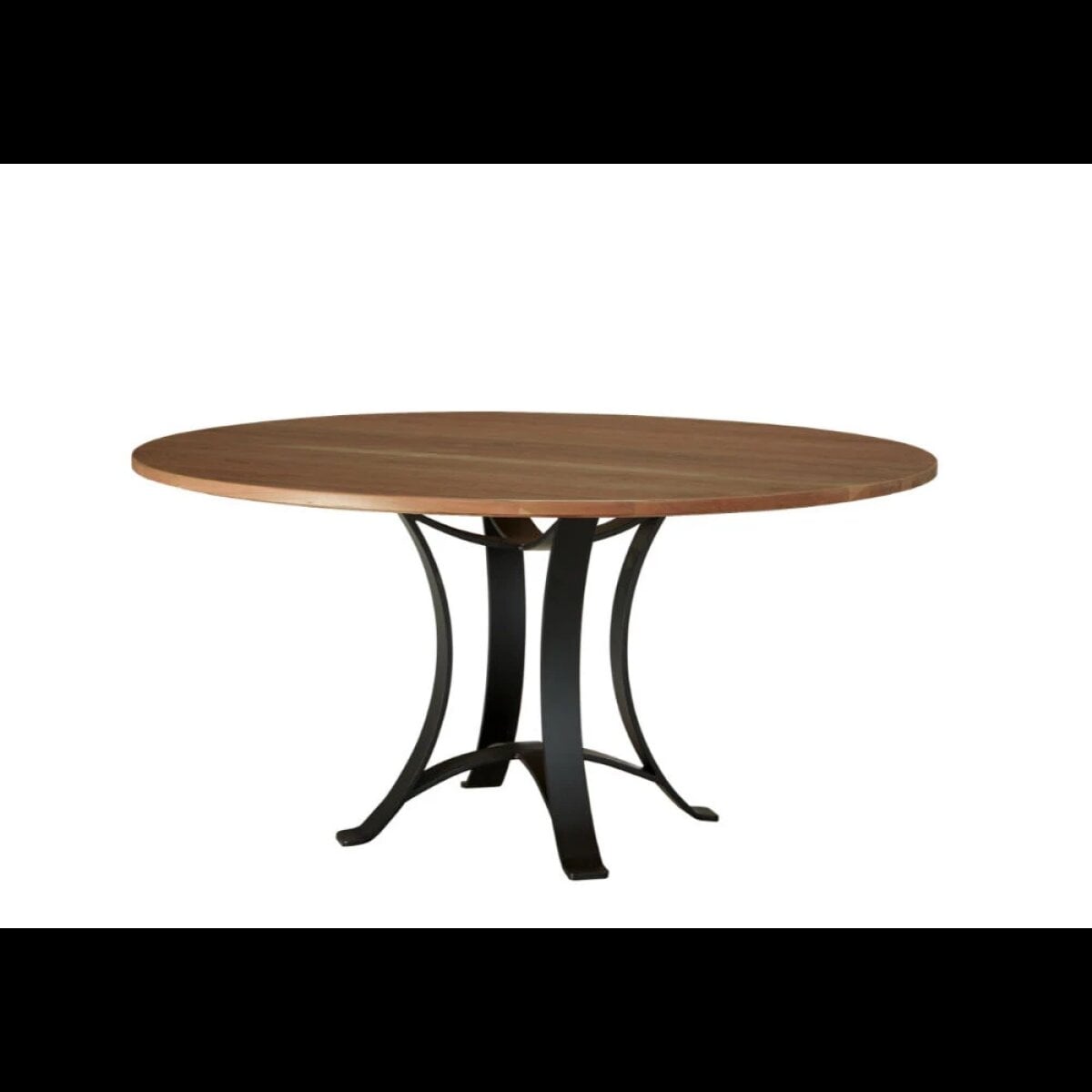 54039354504dca8f2b155db678d406f2 Crafted Cherry Dining 60 Inch Round Table W/ Metal Base - 151-060-200 - Image 1