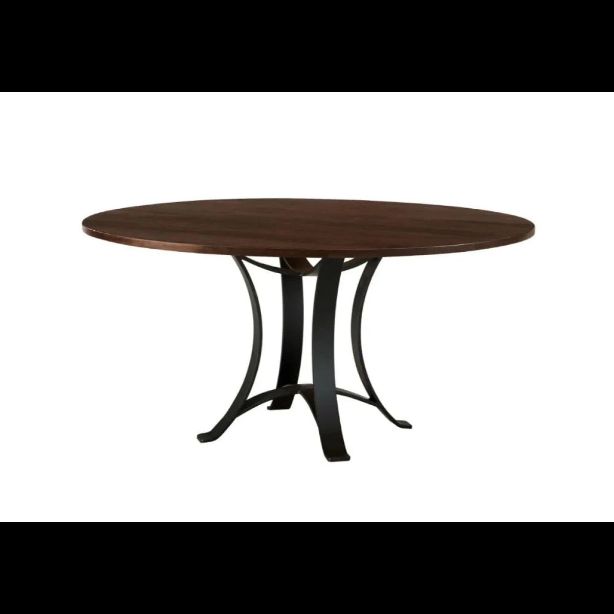 596b692e5d18039bdcdfb2656c4d6a32 Crafted Cherry Dining 60 Inch Round Table W/ Metal Base - 150-060-200 - Image 1
