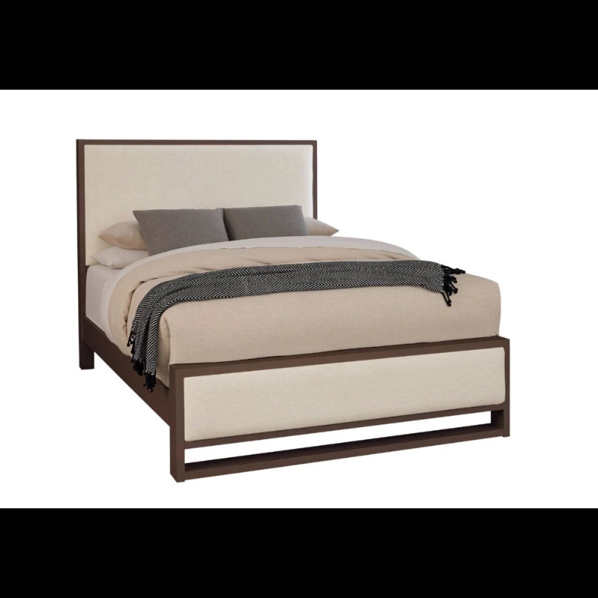 60c003dd3fe79ef4ab6dc36aac6dc309 Lodge & Loft California King Upholstered Bed - Ivory Cream - 840-661I-166I-944-MS1 - Image 1