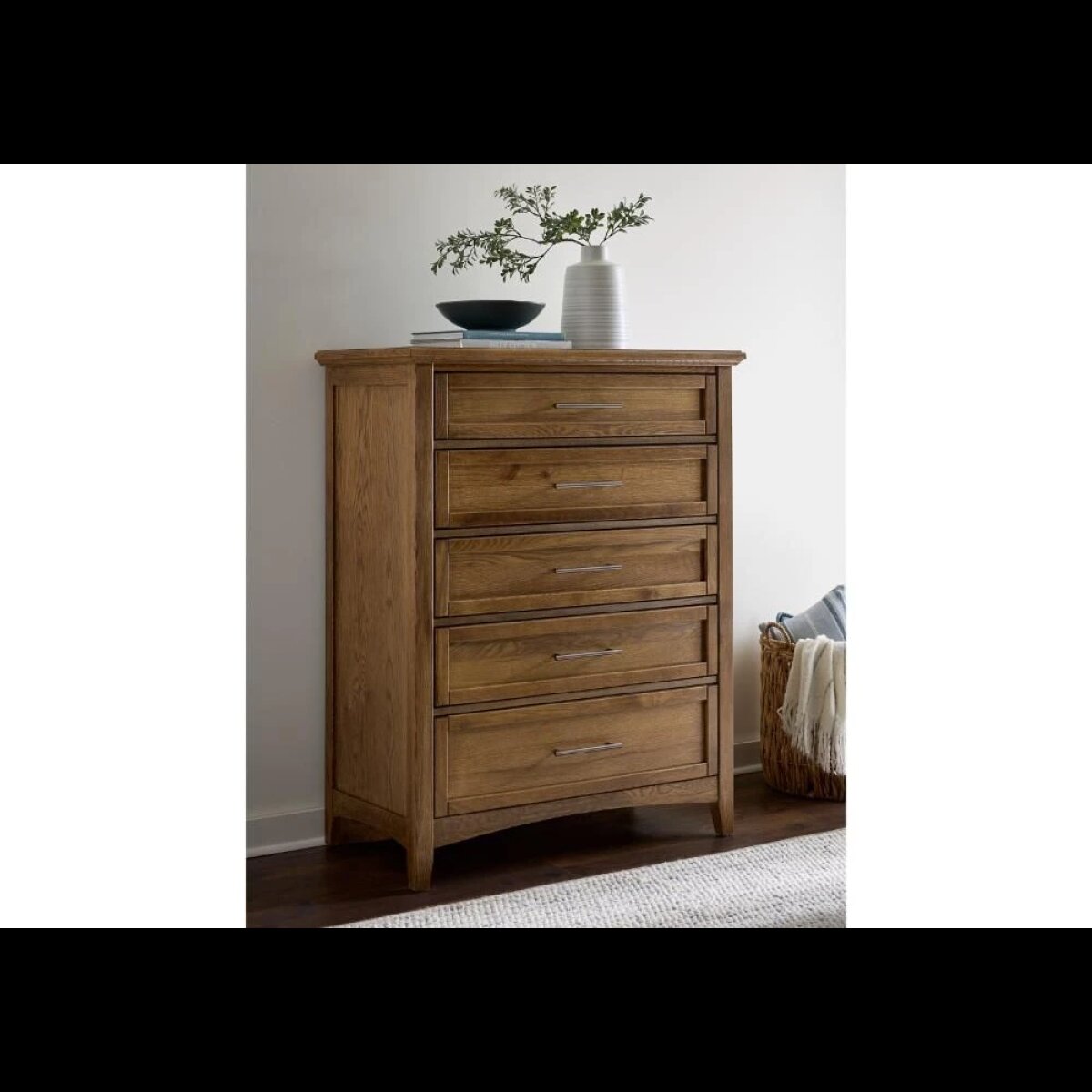 61d7f0f6454c61e7d80322c9db27a41f Jamestown Oak Chest - 5 Drwr - BB30-115 - Image 1