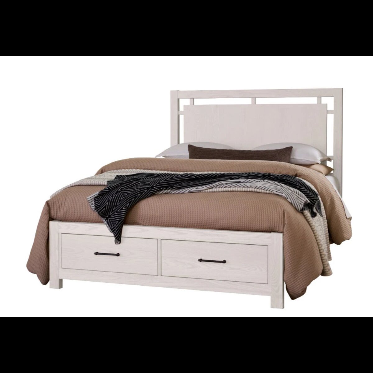 6a4cdfb0ea56175d558ef610c137fe62 Lodge & Loft Queen Floating Panel Bed With Footboard Storage - 844-557-050B-502-555 - Image 1