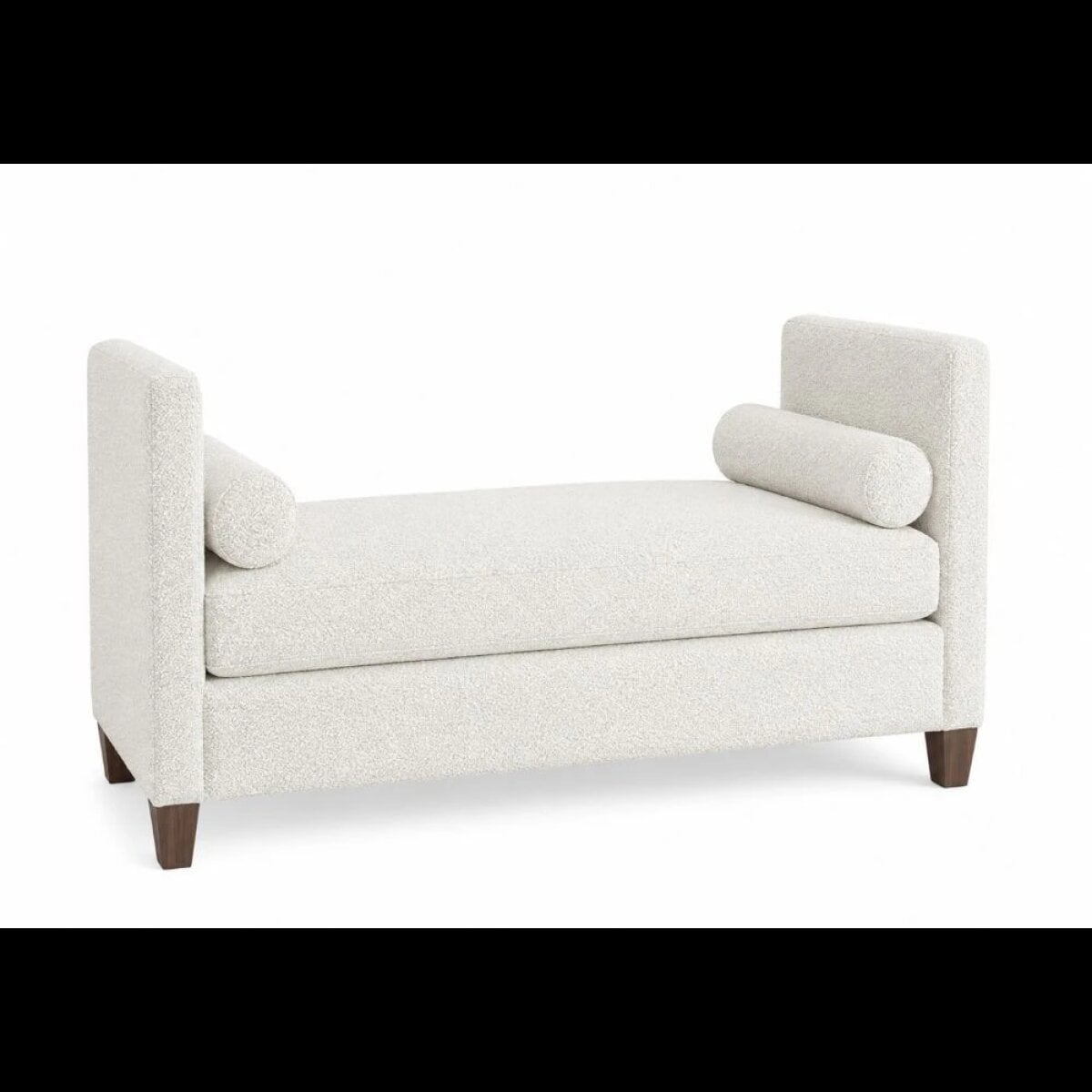 833fdca8fd0f65ecd3c6c2e3c5e4bf39 Tide & Timber White Boucle' Uph Daybed - 830/831/833/834/835-303W - Image 1