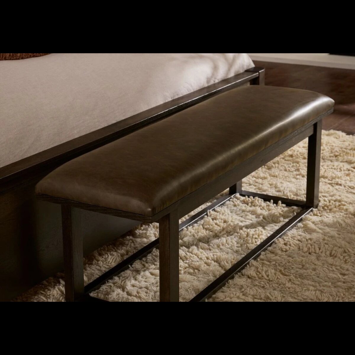 85d8c00e4065bda8503f9f9262dd03dd Lodge & Loft Upholstered Bench - Sedona Brown - 840-080Y - Image 1