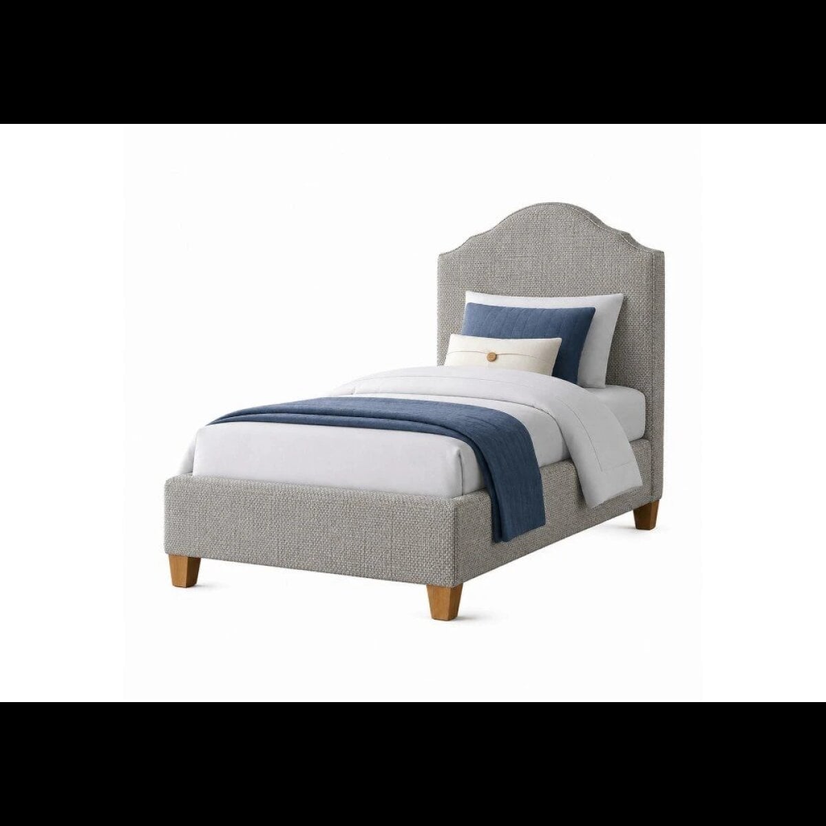 92d1dc16da0d73d9447c1191c4b90f95 Tide & Timber Ash Grey Twin Upholstered Bed - 830/831/833/834/835-331A - Image 1