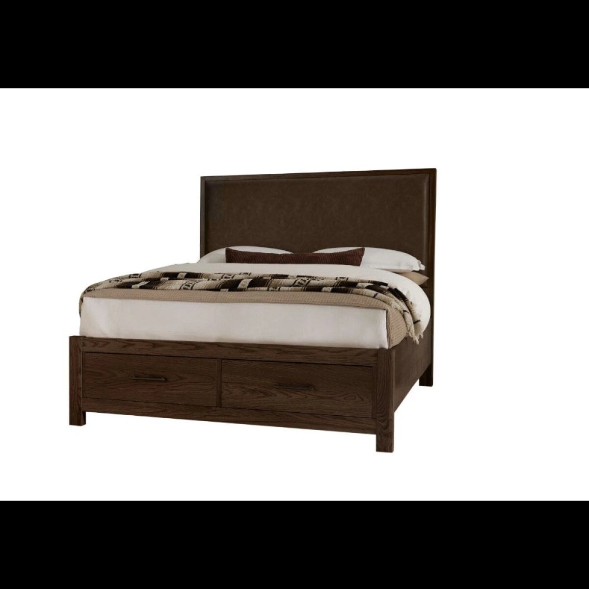 9e4432e1f17cf6040ca058ec22f3a764 Lodge & Loft Queen Upholstered Storage Bed - Sedona Brown - 840-551Y-050B-502-555 - Image 1