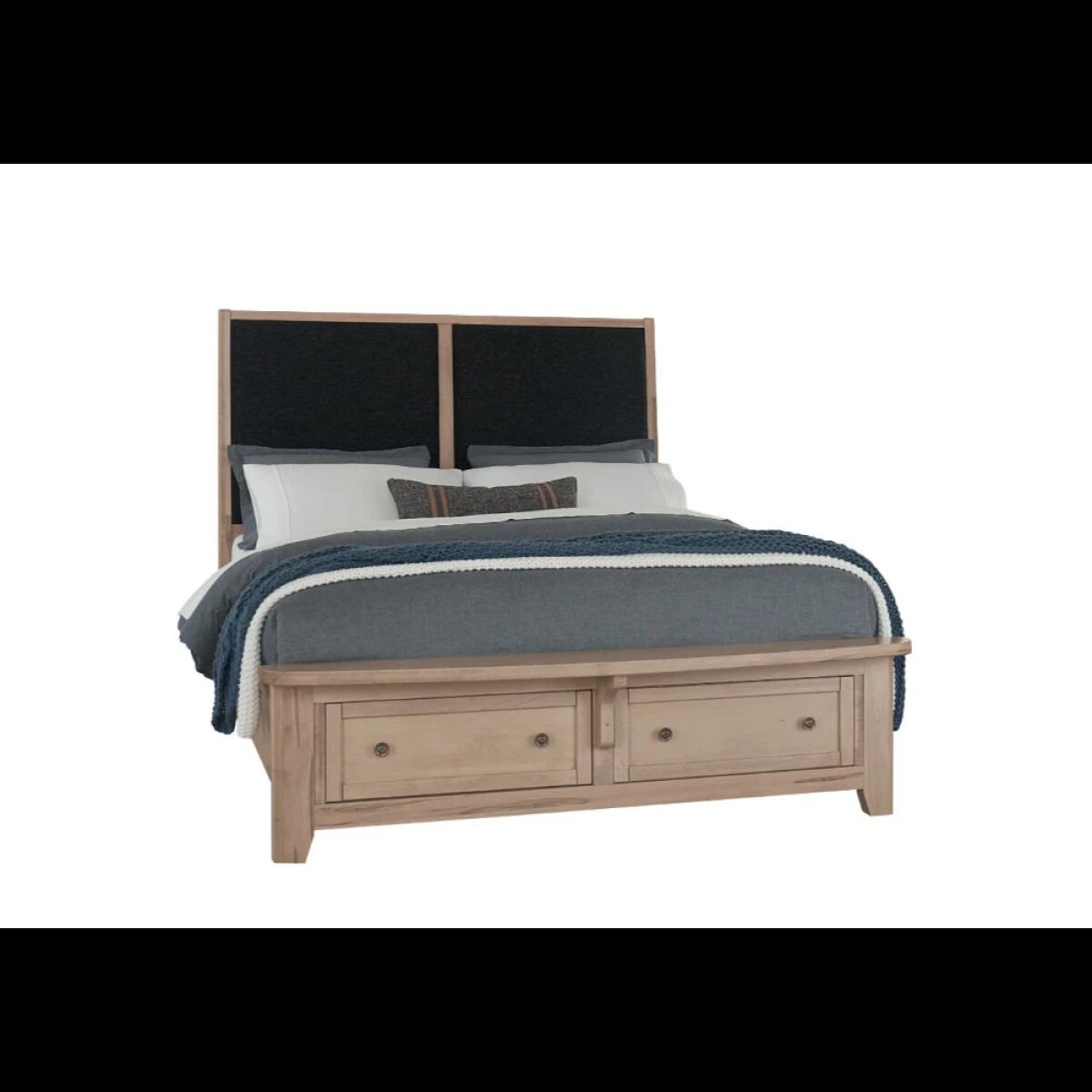 b32971ff7e53d4db092050b75db3f09b Woodbridge King Upholstered Bed With Storage -black - 822-661-063-066B-502-666 - Image 1