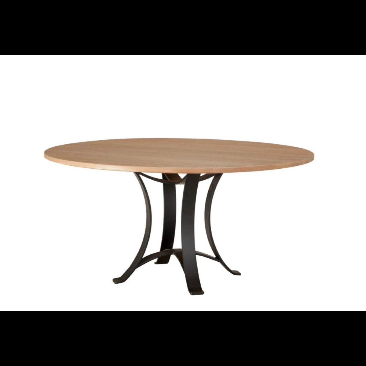 b60264961d8cad53ffe663ccf082c3ec Crafted Cherry Dining 60 Inch Round Table W/ Metal Base - 154-060-200 - Image 1