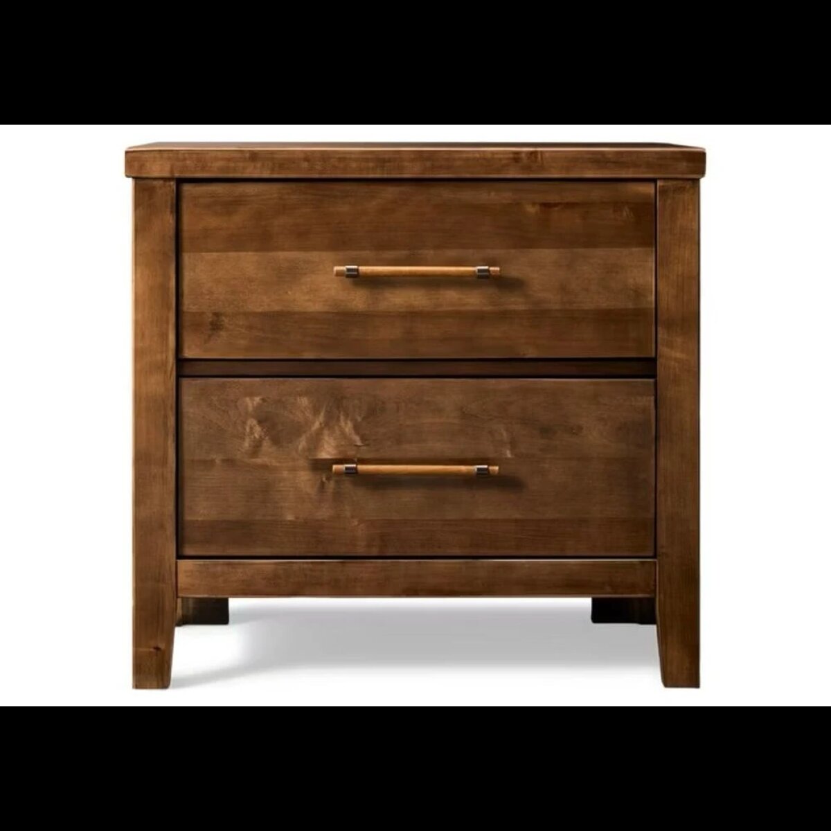 bd4ba1e527a15ef42cd23f3fc149ceb7 Pure Maple Night Stand - 2 Drawer - 180-227 - Image 1