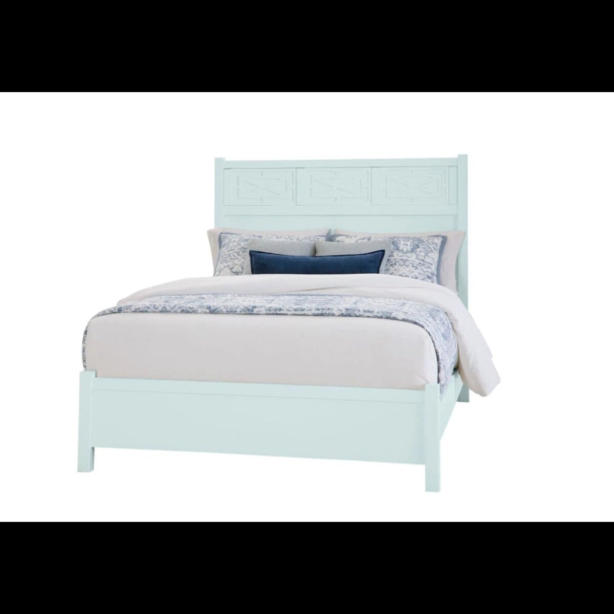 fec9b3c69987252fdea7f774643218af Tide & Timber Queen Fretwork Bed - 835-557-755-922 - Image 1